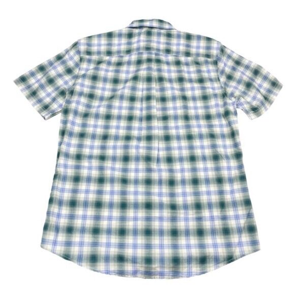 NWT EDDIE BAUER Men's Classic Fit Printed Woven Shirt Sz Small Bluespruce - Picture 4 of 4